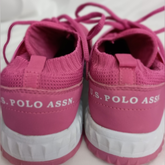 U.S. Polo Assn. Barbiecore Pink Sneakers Lightweight Knit Design (#5) - Picture 6 of 9